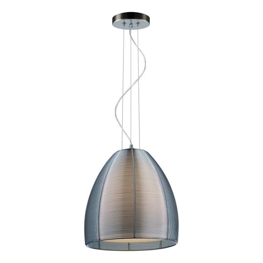 Searchlight - Lampadario a sospensione con filo 1xE27/60W/230V diametro 30 cm cromo lucido