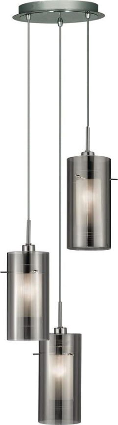 Searchlight - Lampadario a sospensione con filo DUO 3xE14/60W/230V antracite