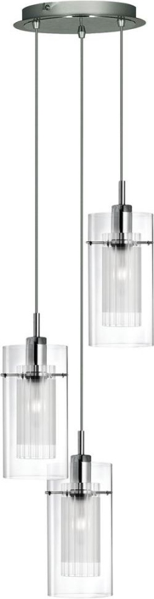 Searchlight - Lampadario a sospensione con filo DUO 3xE14/60W/230V cromo opaco