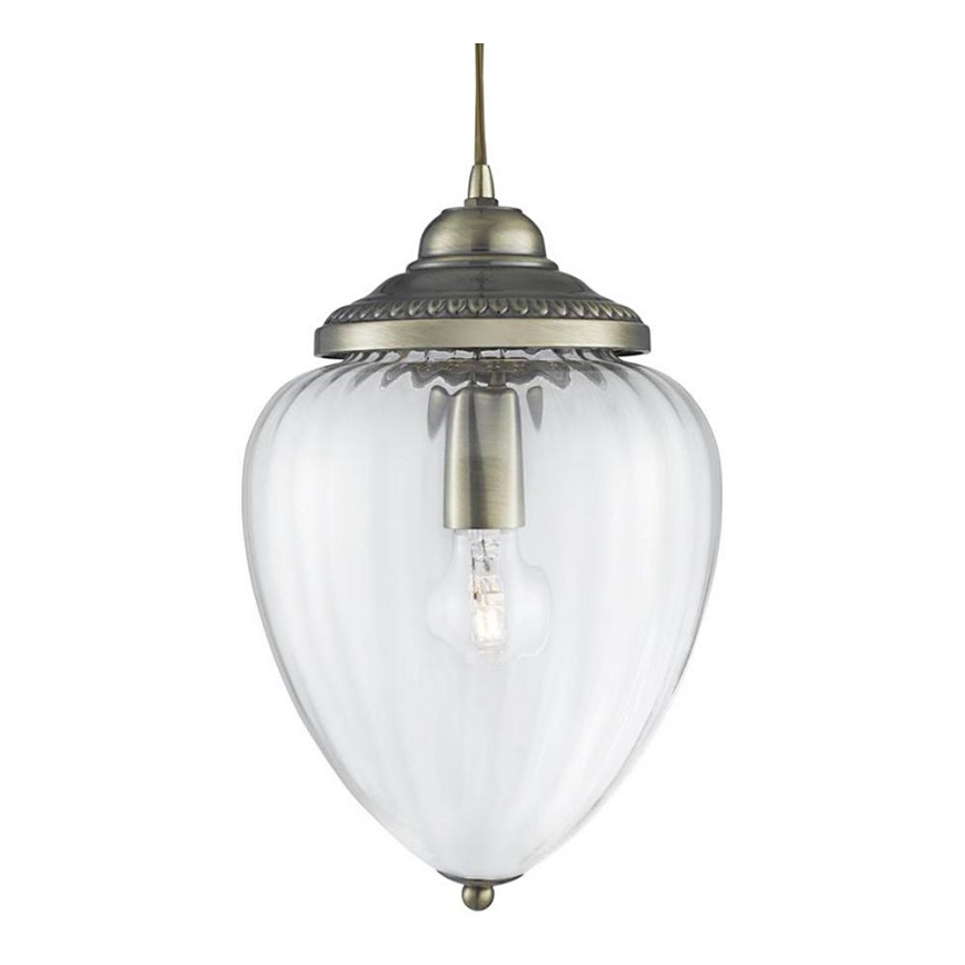 Searchlight - Lampadario a sospensione con filo PINEAPPLE 1xE27/60W/230V ottone