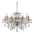 Searchlight - Lampadario di cristallo a sospensione con catena PARIS 8xE14/40W/230V