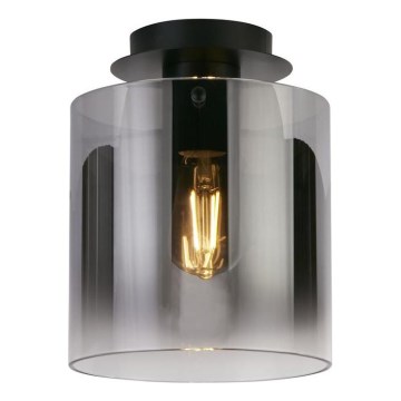 Searchlight - Plafoniera SWEDEN 1xE27/60W/230V Ø 22 cm nero/fumé
