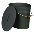 Secchio per cenere con coperchio 24 l antracite