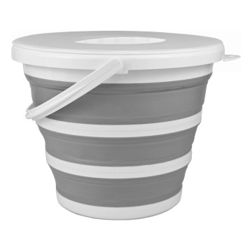 Secchio pieghevole da 10 l con coperchio