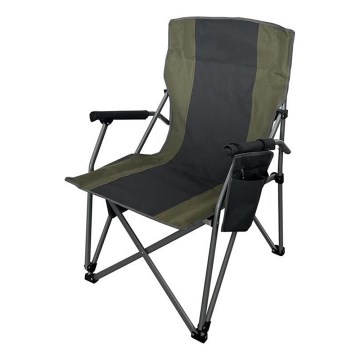 Sedia da campeggio pieghevole riscaldata 11/5V verde/grigio