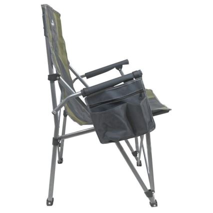 Sedia da campeggio pieghevole riscaldata 11/5V verde/grigio