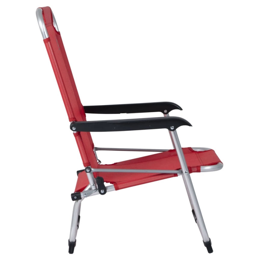 Sedia da campeggio pieghevole rossa