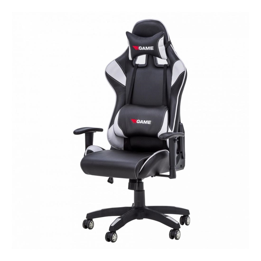 Sedia da gaming nera/bianca