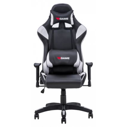 Sedia da gaming nera/bianca