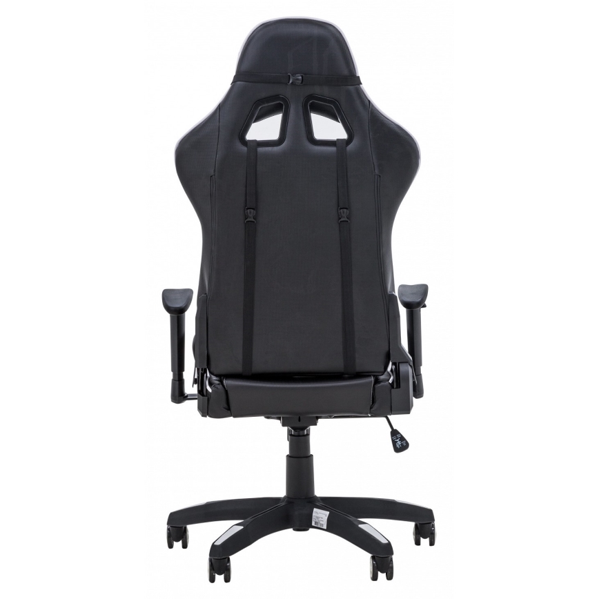 Sedia da gaming nera/bianca