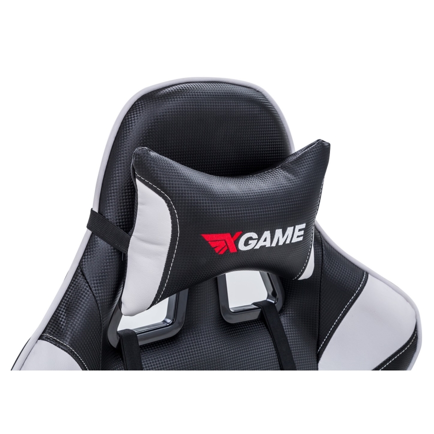 Sedia da gaming nera/bianca