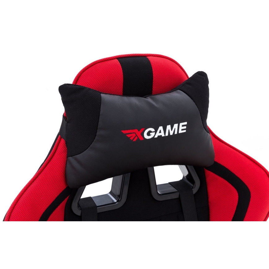Sedia da gaming nera/rossa