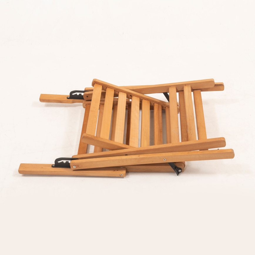 Sedia da giardino pieghevole con cuscino beige/trave di corno