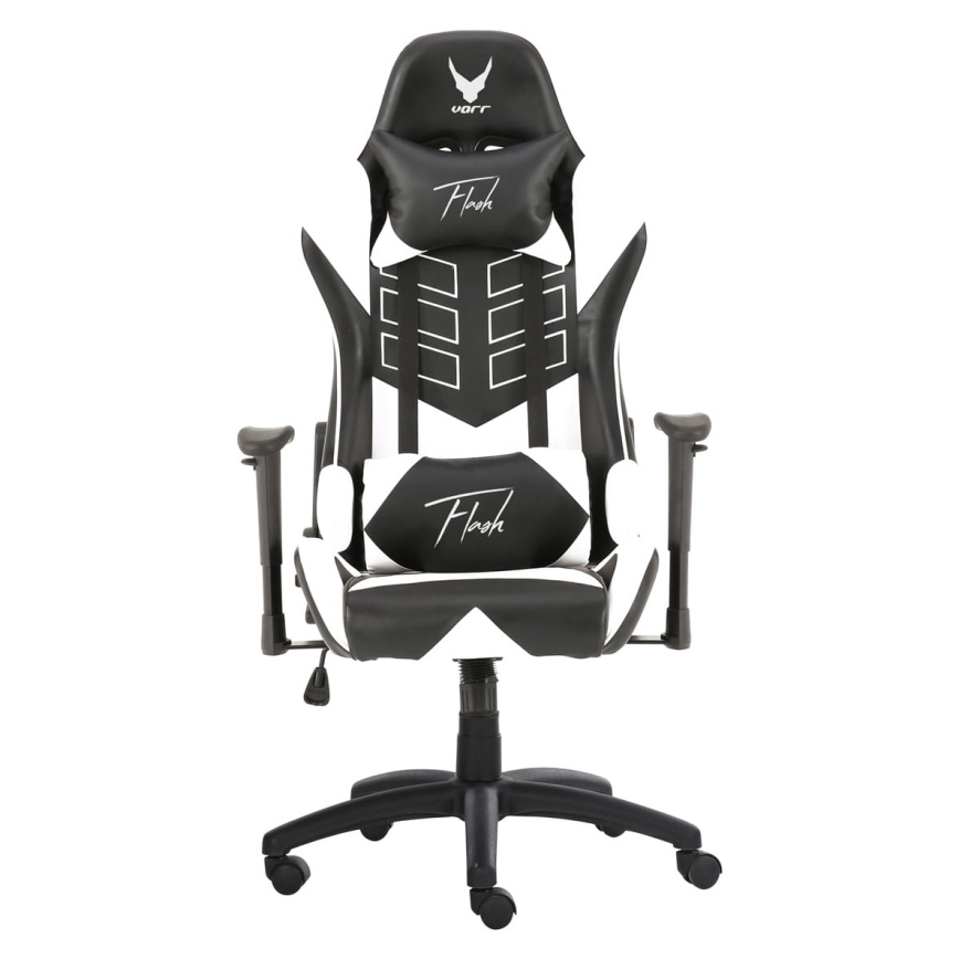 Sedia da gioco VARR Flash con retroilluminazione LED RGB + telecomando nero/bianco