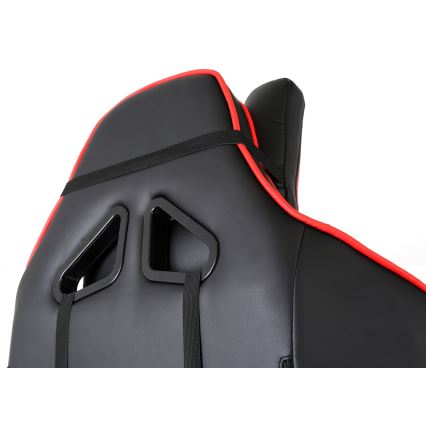 Sedia da gioco VARR Monza nero/rosso