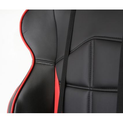 Sedia da gioco VARR Monza nero/rosso