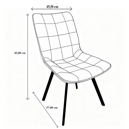 Sedia da pranzo ADINA beige
