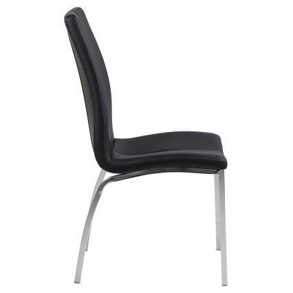 Sedia da pranzo AMAL 1 pz nero/cromo opaco