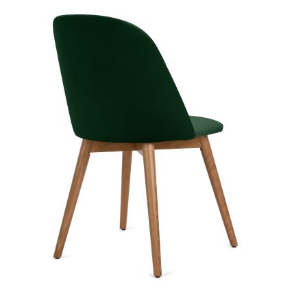 Sedia da pranzo BAKERI 86x48 cm verde scuro/faggio