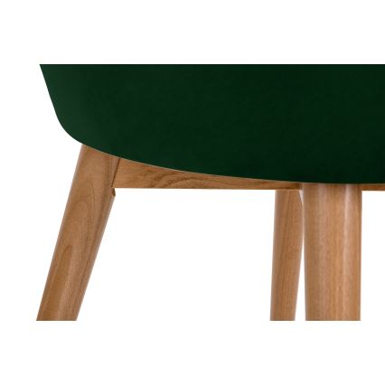 Sedia da pranzo BAKERI 86x48 cm verde scuro/faggio