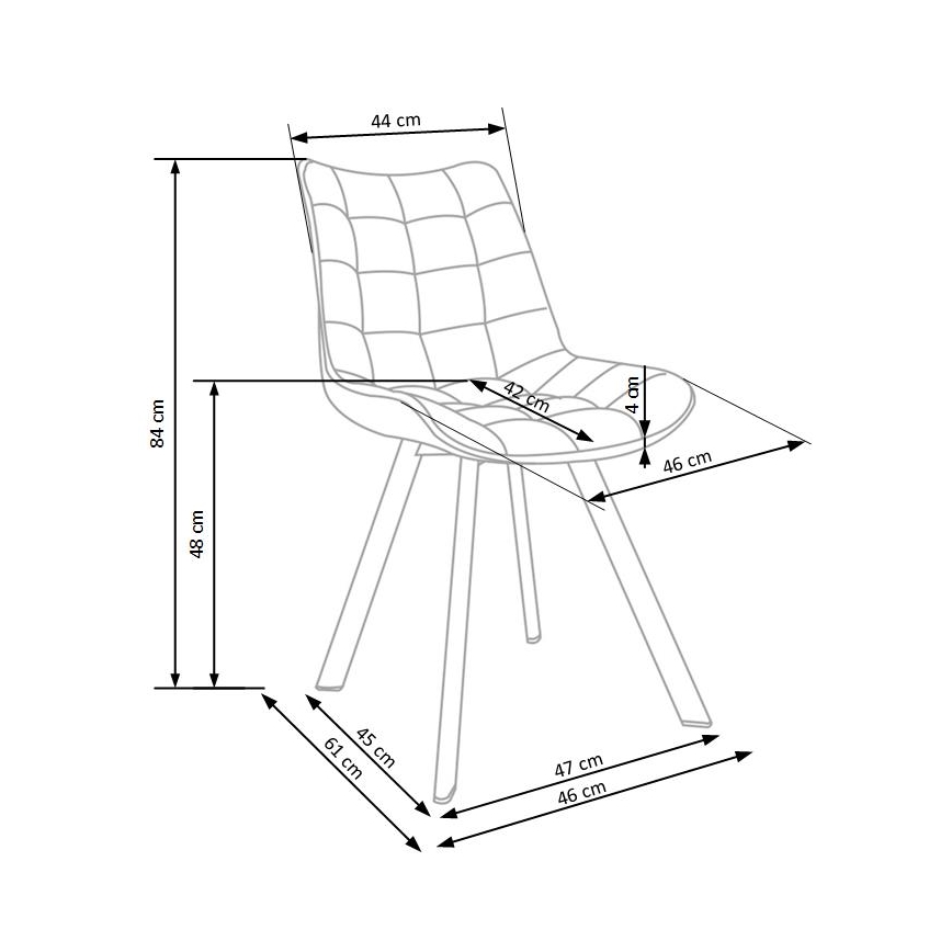 Sedia da pranzo COMORO, 1 pz, turchese