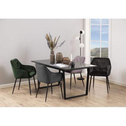 Sedia da pranzo con braccioli AYLIN 1 pz grigio scuro