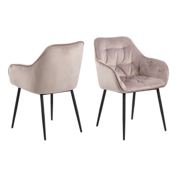 Sedia da pranzo con braccioli AYLIN 1 pz rosa