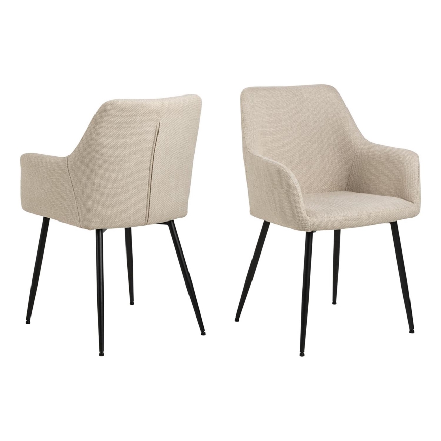 Sedia da pranzo con braccioli TANYA 1 pz beige