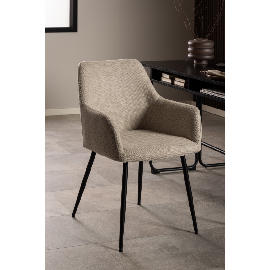 Sedia da pranzo con braccioli TANYA 1 pz beige