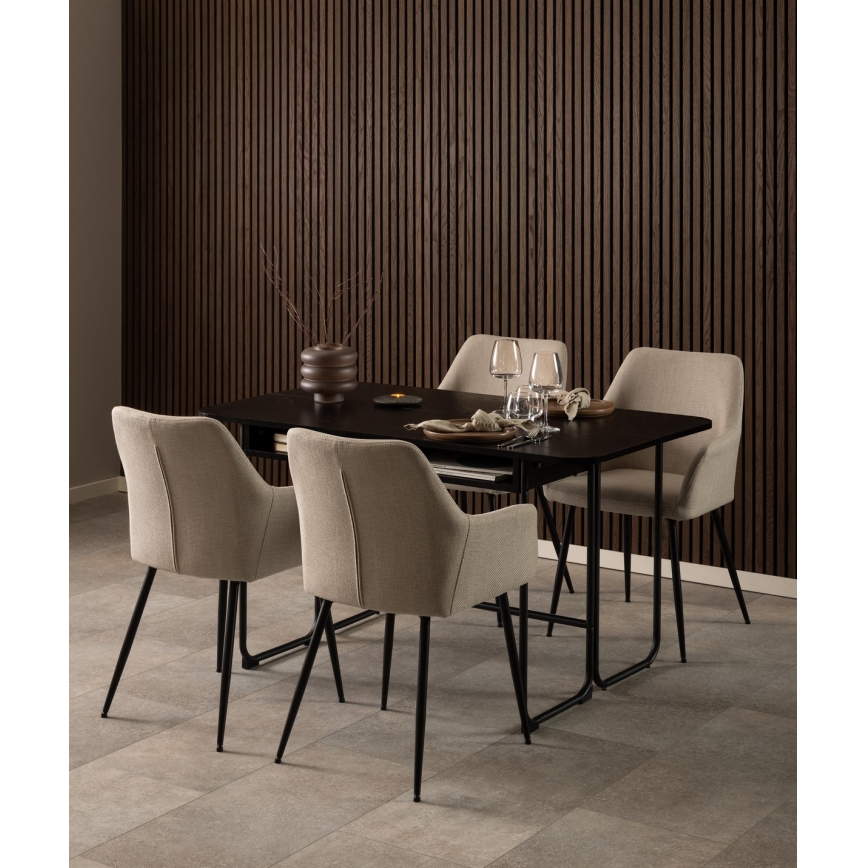 Sedia da pranzo con braccioli TANYA 1 pz beige