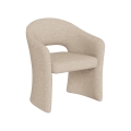 Sedia da pranzo con braccioli TORI beige