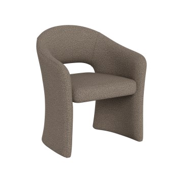 Sedia da pranzo con braccioli TORI taupe