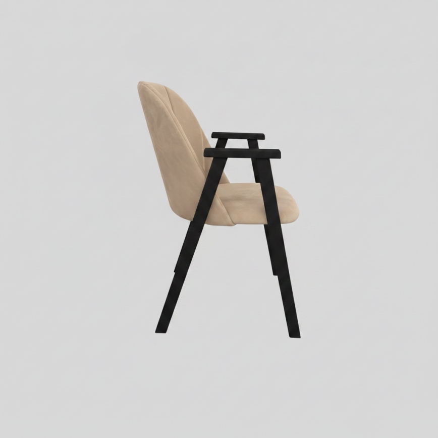 Sedia da pranzo GARDA nera/beige