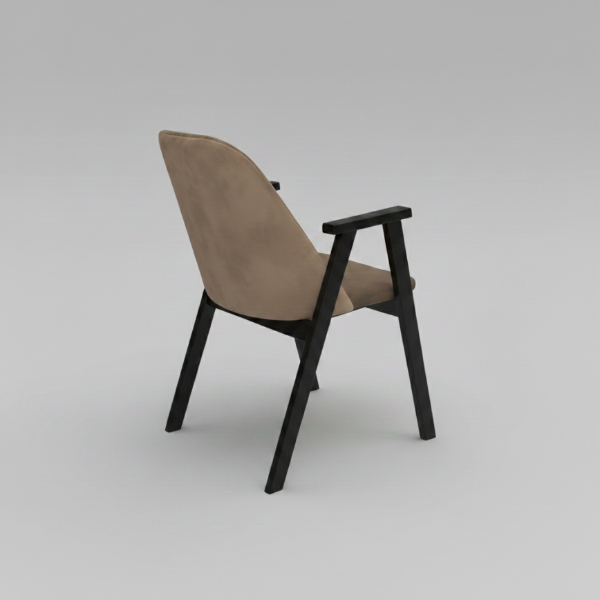 Sedia da pranzo GARDA nera/beige