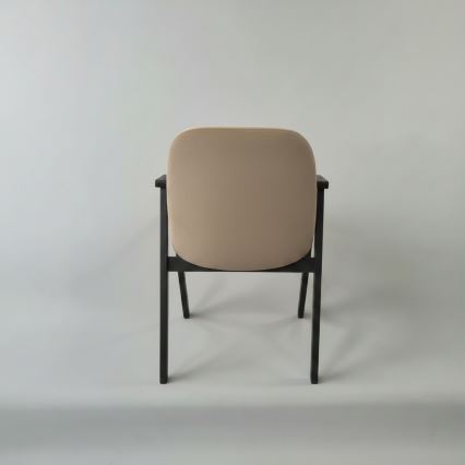 Sedia da pranzo GARDA nera/beige