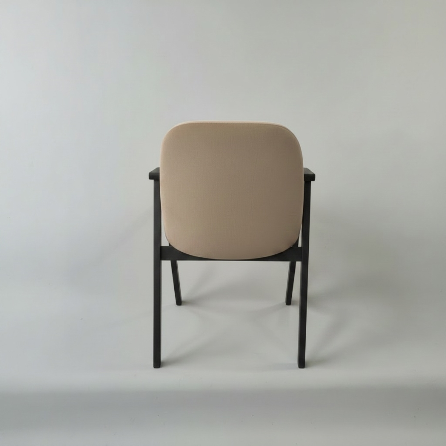 Sedia da pranzo GARDA nera/beige