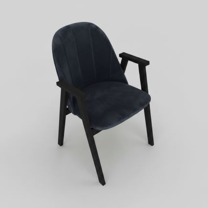Sedia da pranzo GARDA nero/antracite