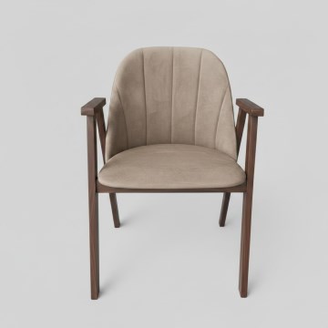 Sedia da pranzo GARDA noce/beige