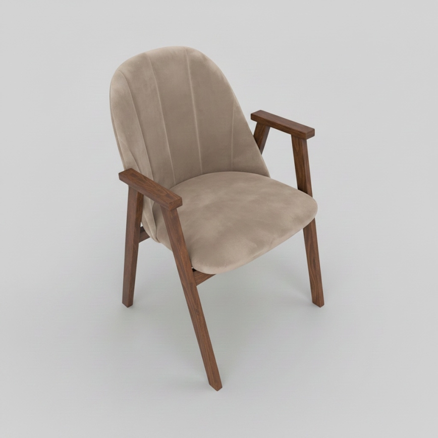 Sedia da pranzo GARDA noce/beige