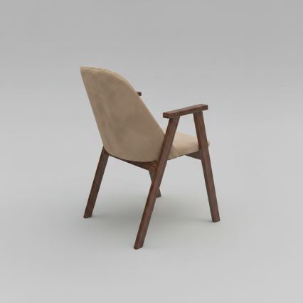 Sedia da pranzo GARDA noce/beige