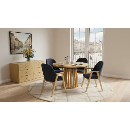 Sedia da pranzo GARDA rovere/antracite