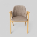 Sedia da pranzo GARDA rovere/beige