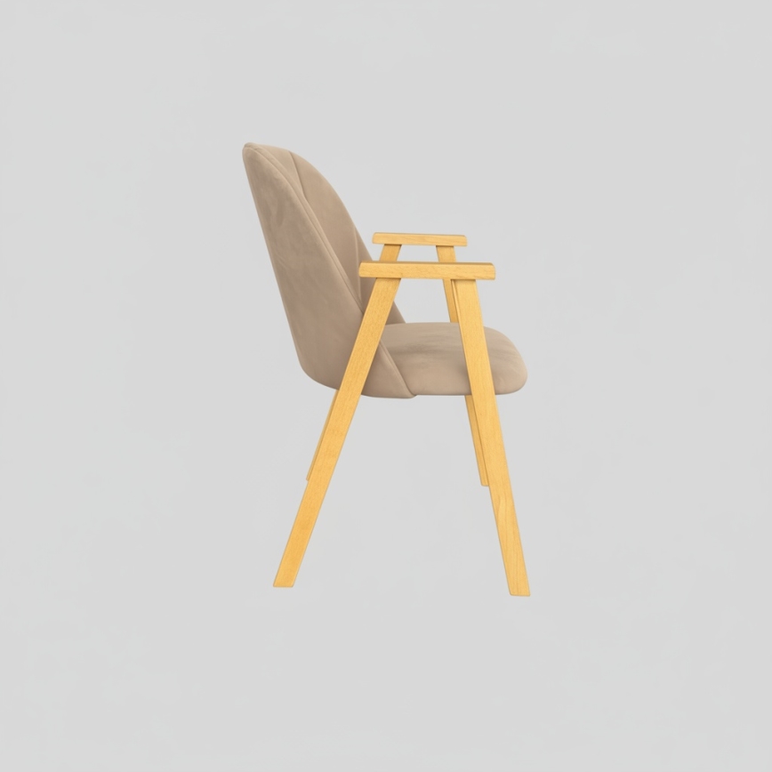 Sedia da pranzo GARDA rovere/beige