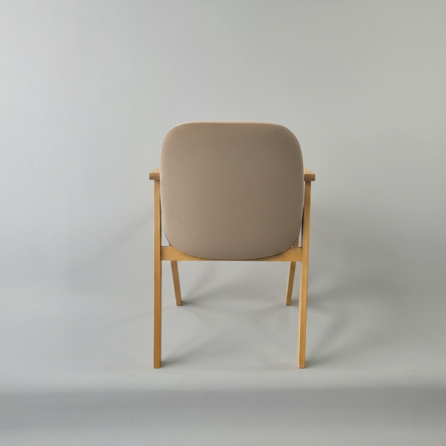 Sedia da pranzo GARDA rovere/beige