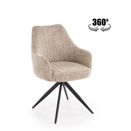 Sedia da pranzo girevole BRISA 1 pz beige