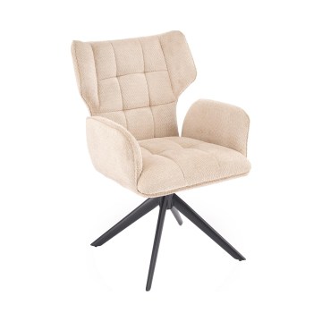 Sedia da pranzo girevole CIELO 1 pz beige