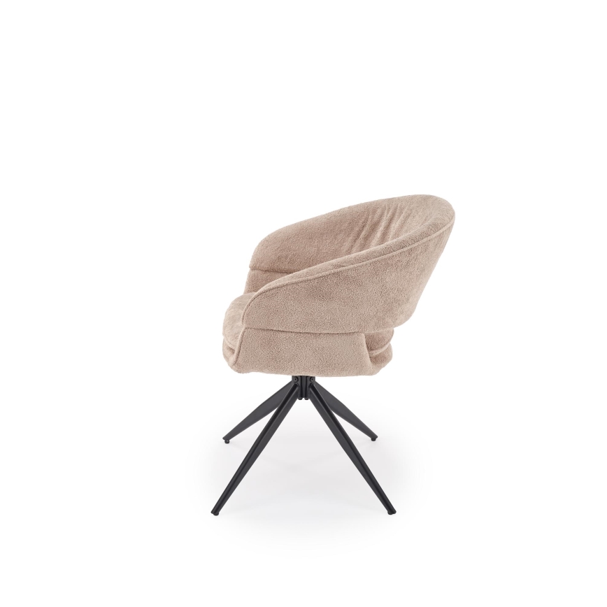 Sedia da pranzo girevole LIND 1 pz beige