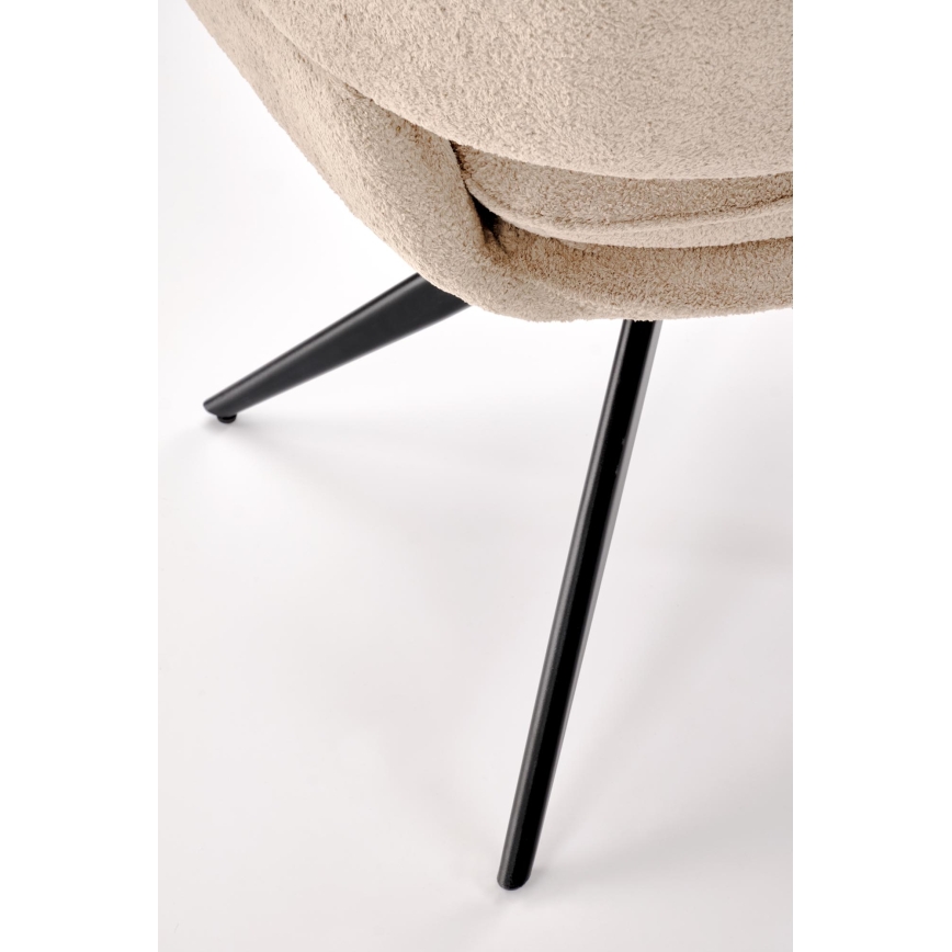 Sedia da pranzo girevole LIND 1 pz beige