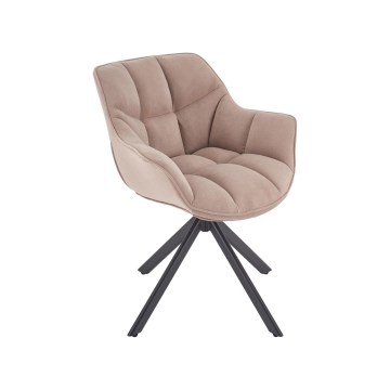 Sedia da pranzo girevole LUNE 1 pz beige