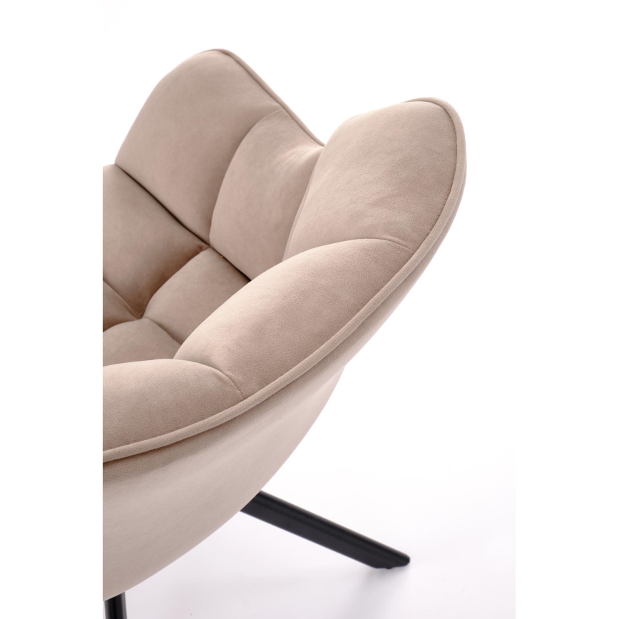 Sedia da pranzo girevole LUNE 1 pz beige